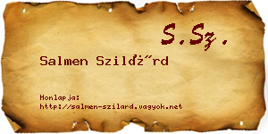 Salmen Szilárd névjegykártya